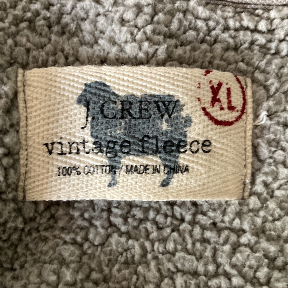 J.Crew zip up vintage fleece size, extra large in gray - Picture 3 of 8